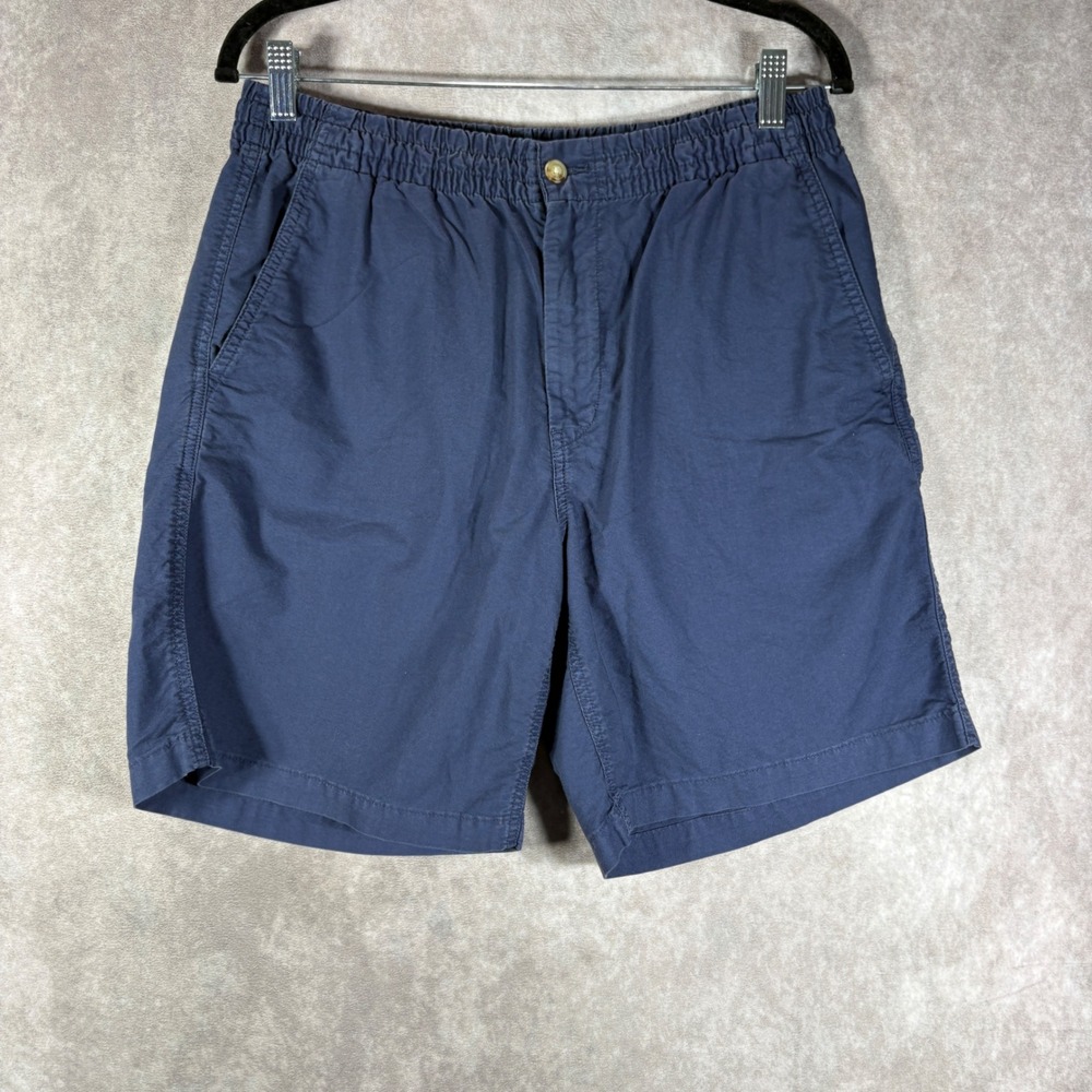 Polo Ralph Lauren Shorts Men Large Navy Classic Fit Pleated Cotton Casual preppy